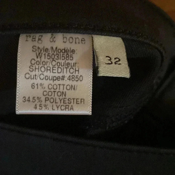 Rag and Bone women’s size 32 legging Jean -black - great condition - Picture 4 of 9